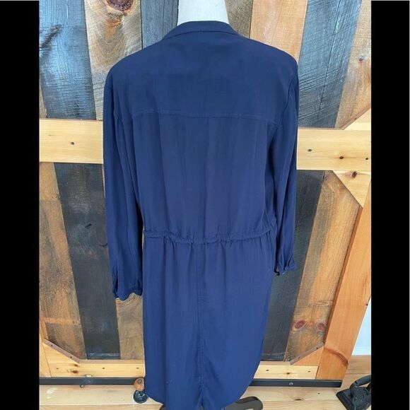 J Crew shift style long sleeved dress with drawstring waist and rope tie belt - Picture 4 of 6